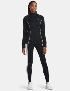 Under Armour Train Cold Weather 1/2 Zip - Black/White -Outlet Elevate Activewear Store under armour train cold weather 1 2 zip black white 1379886 001 5