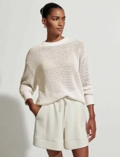 Varley Kershaw Sweat - Egret 6 Varley Kershaw Sweat - Egret -Outlet Elevate Activewear Store varley kershaw sweat egret VAR01044 4