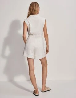 Varley Linvale Playsuit - Ivory Marl -Outlet Elevate Activewear Store varley linvale playsuit ivory marl VAR01904 WHI 7