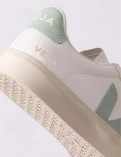 Veja Campo Leather - White Matcha -Outlet Elevate Activewear Store veja campo leather trainers white matcha CP052485 4
