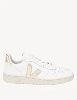 Veja V-10 Leather - White Platine