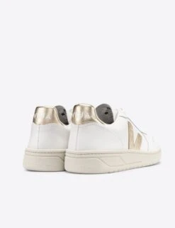 Veja V-10 Leather - White Platine -Outlet Elevate Activewear Store veja v 10 leather trainers white platine VX022490 3