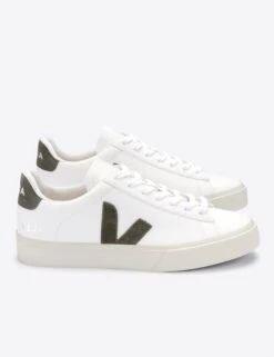 Veja Campo Leather - White Kaki | Women's -Outlet Elevate Activewear Store veja w campo leather trainers white kaki CP052347 4