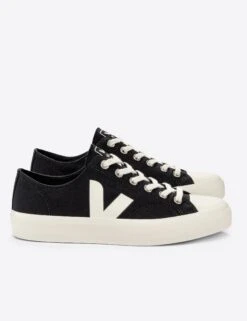 Veja Wata II Low Canvas - Black Pierre -Outlet Elevate Activewear Store veja w wata ii low canvas trainers black pierre PL0101397 2
